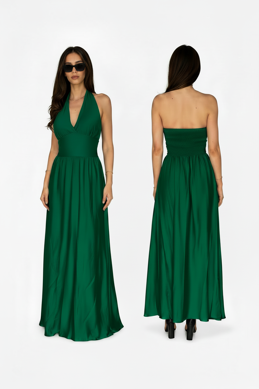 Rochie Eldora – Emerald Bloom