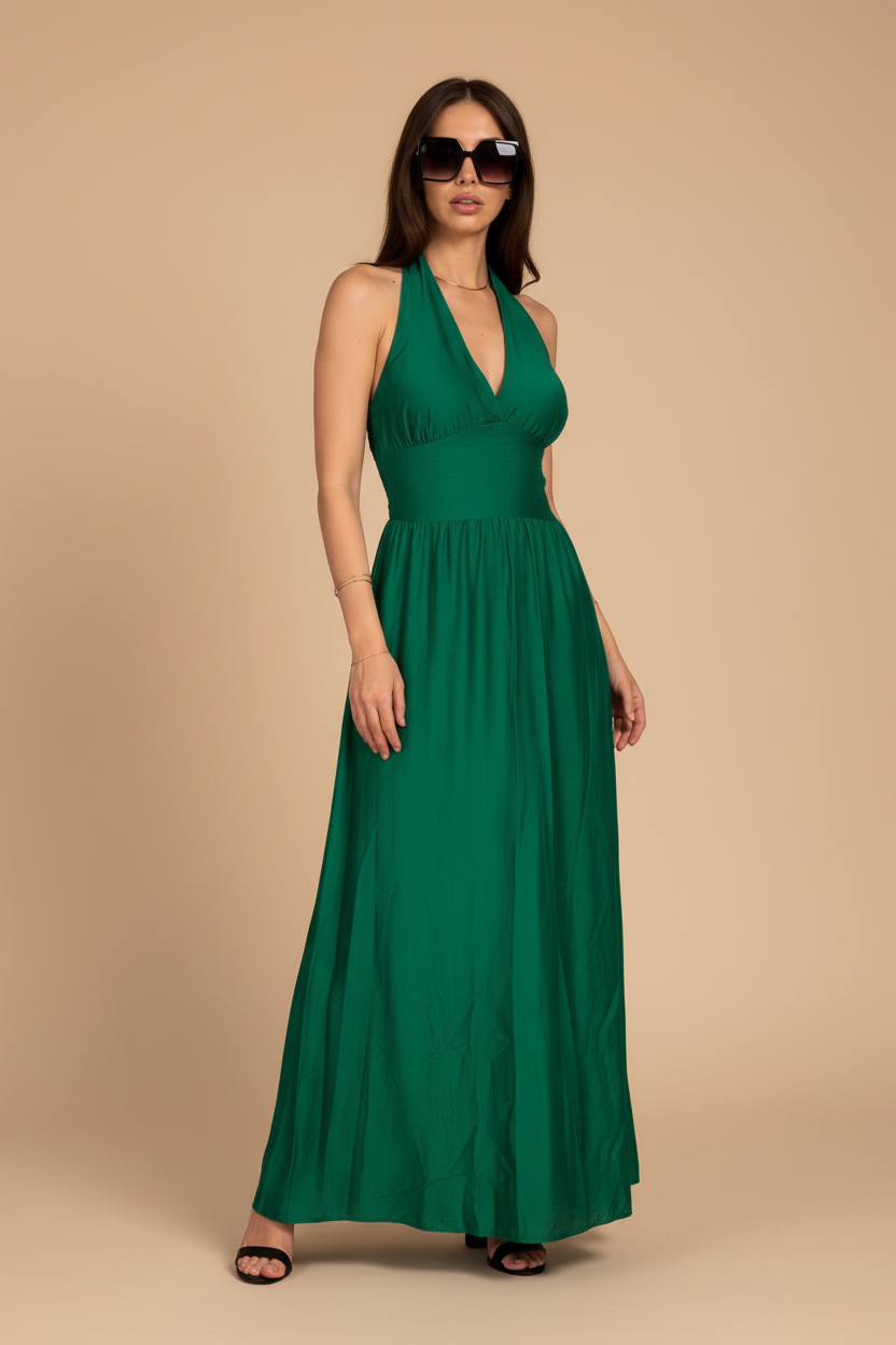 Rochie Eldora – Emerald Bloom