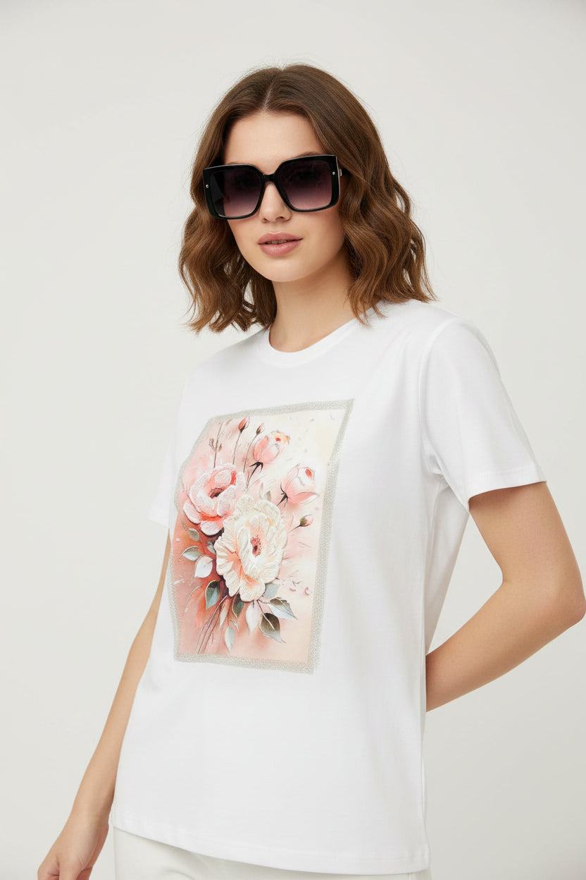 Tricou Rosa – Blush Bloom